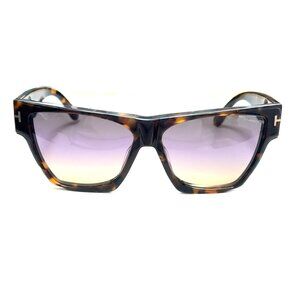 TOM FORD DOVE FT0942 55B Sunglasses Colored Havana Frame Gradient Lenses